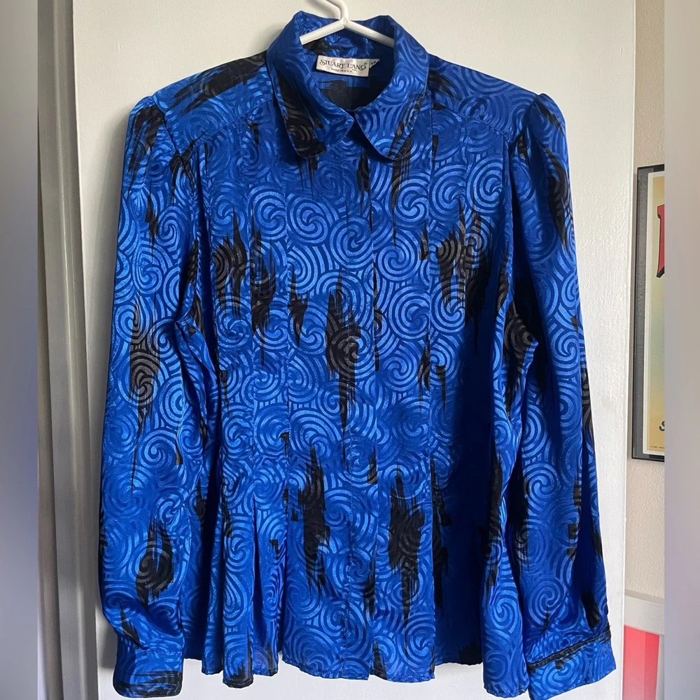 Vintage Stuart Lang Silk Blouse - Picture 6 of 7